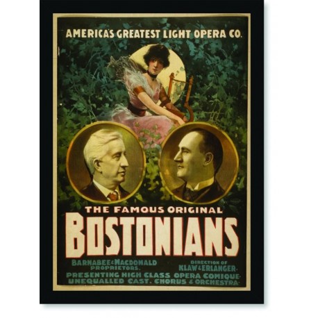 Quadro Poster Propaganda The Famous Original Bostonians 1