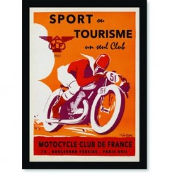 Quadro Poster Esportes Motocycle Club de France