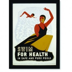 Quadro Poster Esportes Swim for Health