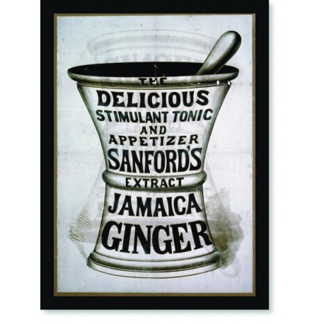 Quadro Poster Propaganda Bebidas Jamaica Ginger