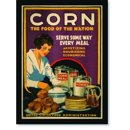 Quadro Poster Propaganda Bebidas Corn The Food of Nation