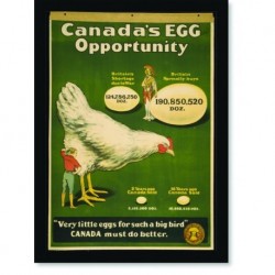 Quadro Poster Propaganda Bebidas Canadas Egg Opportunity