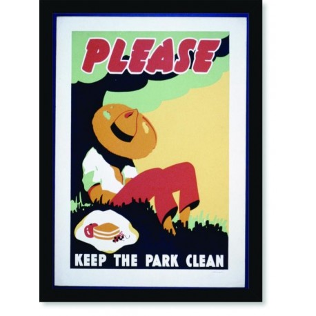 Quadro Poster Propaganda Bebidas Please The Park Clean