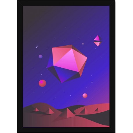 Quadro Poster Art Digital Abstrato 8134