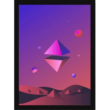 Quadro Poster Art Digital Abstrato 8135