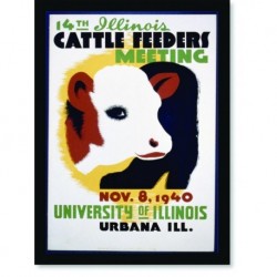 Quadro Poster Natureza Cattle Feeders Meeting