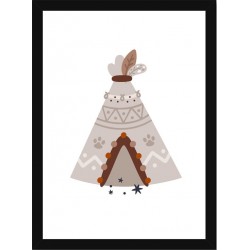 Quadro Poster Infantil Cabana de Índio 8338