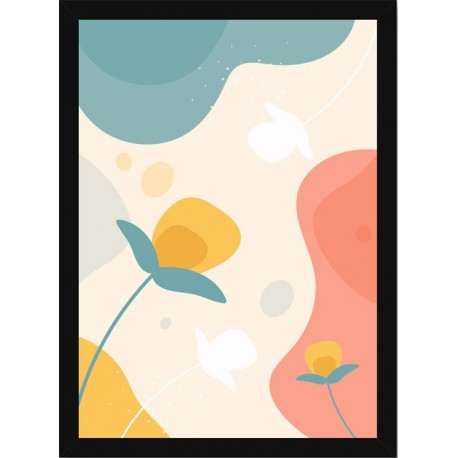 Quadro Poster Art Digital Tulipa Laranja 8342