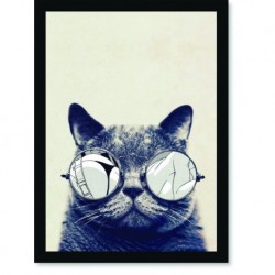 Quadro Poster Pop Art Gato espelhado