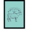 Quadro Poster Pop Art Cow Cut