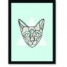 Quadro Poster Pop Art Gato 3 Olhos