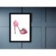 Quadro Poster Pop Art Sapato Rosa