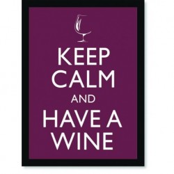 Quadro Poster Art Digital Keep Calm Wine