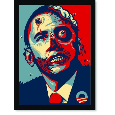 Quadro Poster Pop Art Obama Zumbi
