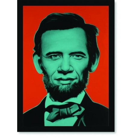 Quadro Poster Pop Art Abraham Lincoln