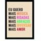 Quadro Poster Frase Eu quero mais música