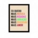 Quadro Poster Frase Eu quero mais música