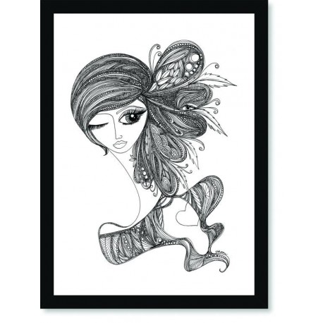 Quadro Poster Pop Art Girl Indie