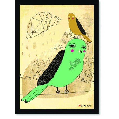 Quadro Poster Pop Art Passaros Puissegur