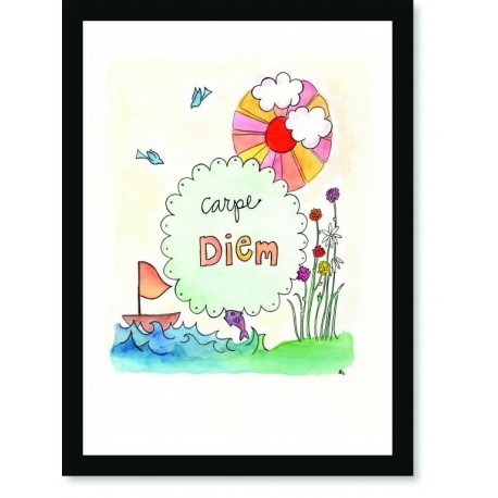 Quadro Poster Pop Art Peixes Carpe Diem