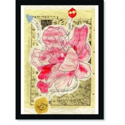 Quadro Poster Pop Art Flor Japonesa
