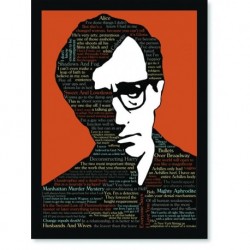 Quadro Poster Pop Art woody allen letras