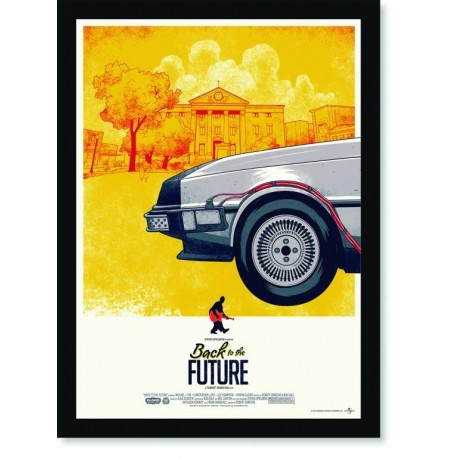 Quadro Poster Cinema Back to the Future Delorean Frente