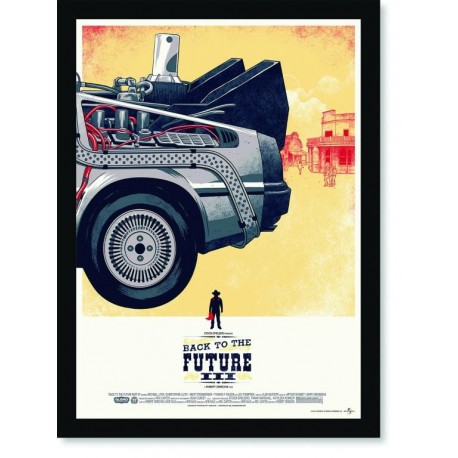 Quadro Poster Cinema Back to the Future Delorean Traseira