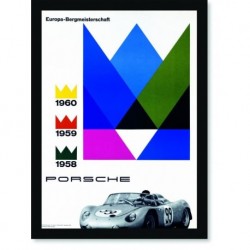 Quadro Poster Carros Porsche Europa Bergmeisterschaft