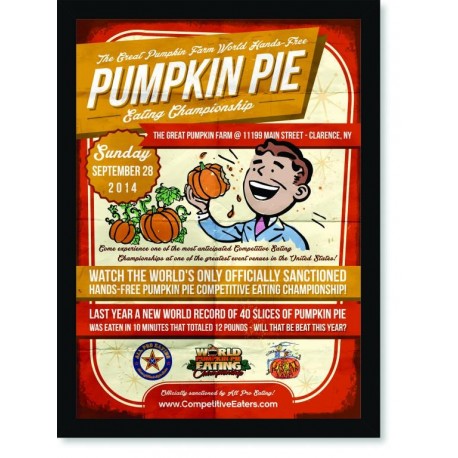 Quadro Poster Cozinha Pumpkin Pie Eating Championship