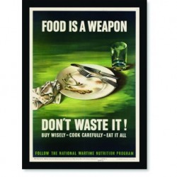 Quadro Poster Cozinha Food is a Weapon