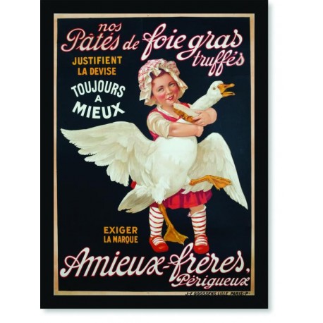 Quadro Poster Cozinha Foie Gras Truffes