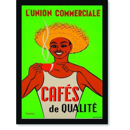 Quadro Poster Cozinha Lunion Commerciale Cafes de Qualite