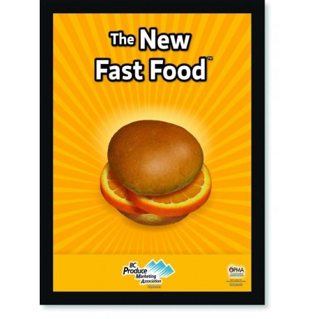 Quadro Poster Cozinha The New Fast Food Orange