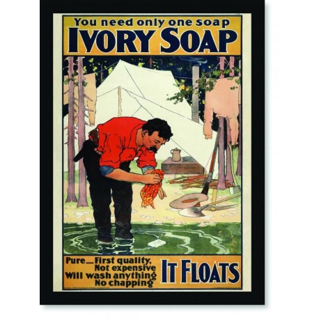 Quadro Poster Propaganda Ivory Soap