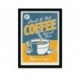 Quadro Poster Propaganda Fresh e Hot Coffee Served Here