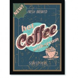 Quadro Poster Propaganda Hot Coffee With Cream