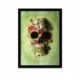 Quadro Poster Pop Art Caveira Flores
