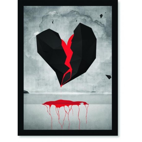 Quadro Poster Pop Art Coração Aberto