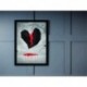 Quadro Poster Pop Art Coração Aberto