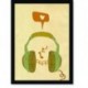 Quadro Poster Pop Art Fone de Ouvido