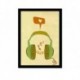 Quadro Poster Pop Art Fone de Ouvido