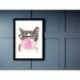 Quadro Poster Pop Art Gato Chiclete