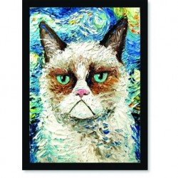 Quadro Poster Pop Art Gato Grumpy