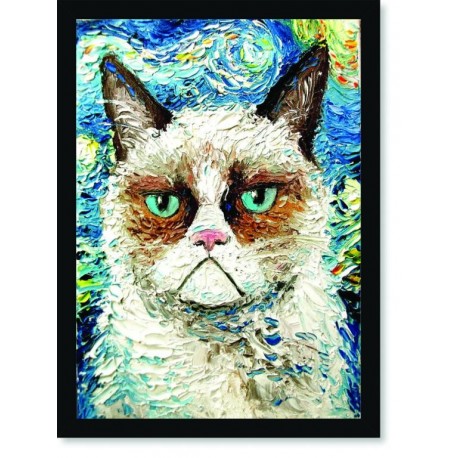 Quadro Poster Pop Art Gato Grumpy