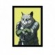 Quadro Poster Pop Art Gato Guerreiro