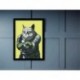 Quadro Poster Pop Art Gato Guerreiro