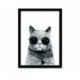 Quadro Poster Pop Art Gato Oculos Grande