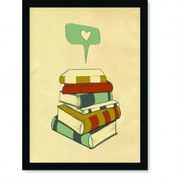 Quadro Poster Pop Art Livros